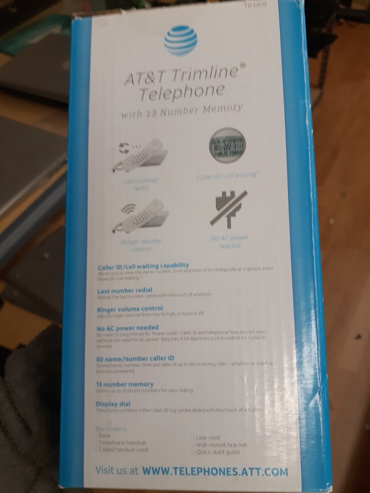 AT&T Landline Phone Corded Home Office Desk Telephone Large Display