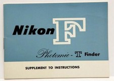 Near Mint Nikon F Photomic-T Finder Supplement To Instructions P4245