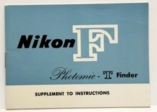Near Mint Nikon F Photomic-T Finder Supplement To Instructions #P4245
