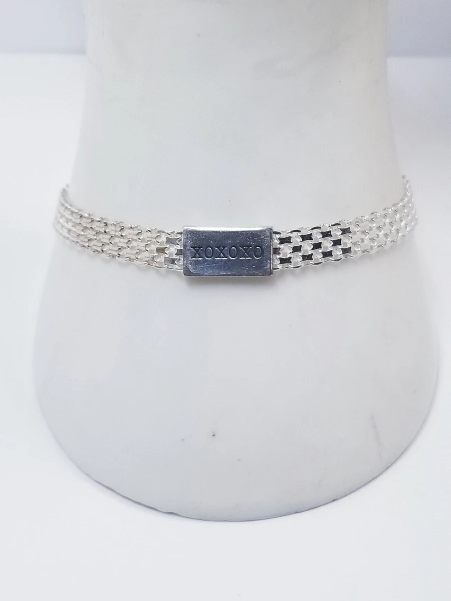 Talisa Jewelry Sterling Silver XOXO Milanese Chain Bracelet eBay