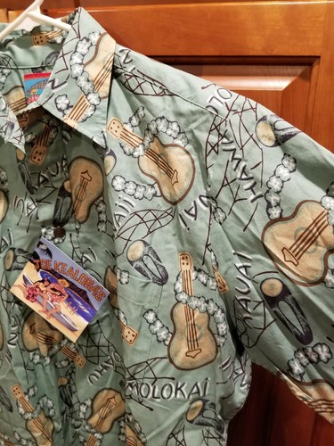 NWT Vtg Reyn Spooner Joe Kealoha Hawaiian Camp Vintage Molokai Ukulele Shirt S - Picture 9 of 9
