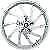 Coastal Moto Precision Cast Hurricane 3D Front Wheel - 21in. x 3.5in. Chrome