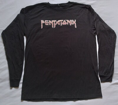 Pentatonix Long Sleeve Black T-SHIRT MEN'S SZ L Acappella Band Graphic Logo