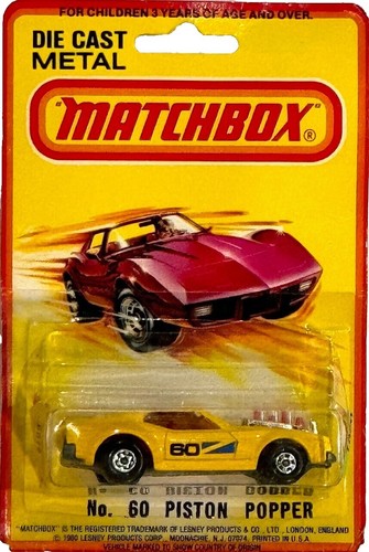 Vintage Matchbox Number 10 Rola-Matics Mustang Piston Popper 1973