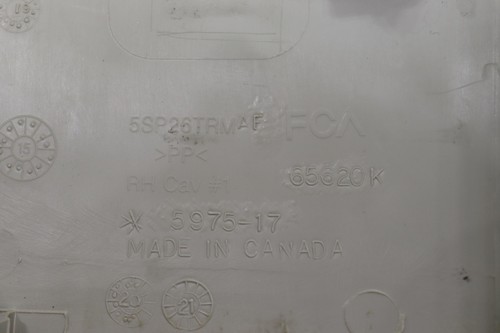 2020 - 2025 CHRYSLER VOYAGER REAR RIGHT SIDE C PILLAR SCUFF PLATE OEM GRAY_SJXP - Picture 11 of 16