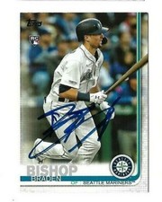 Seattle Mariners BRADEN BISHOP Signed 2019 Topps Update Card #US125