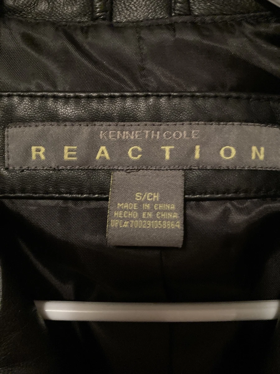 Kenneth cole reaction top leather jacket womens