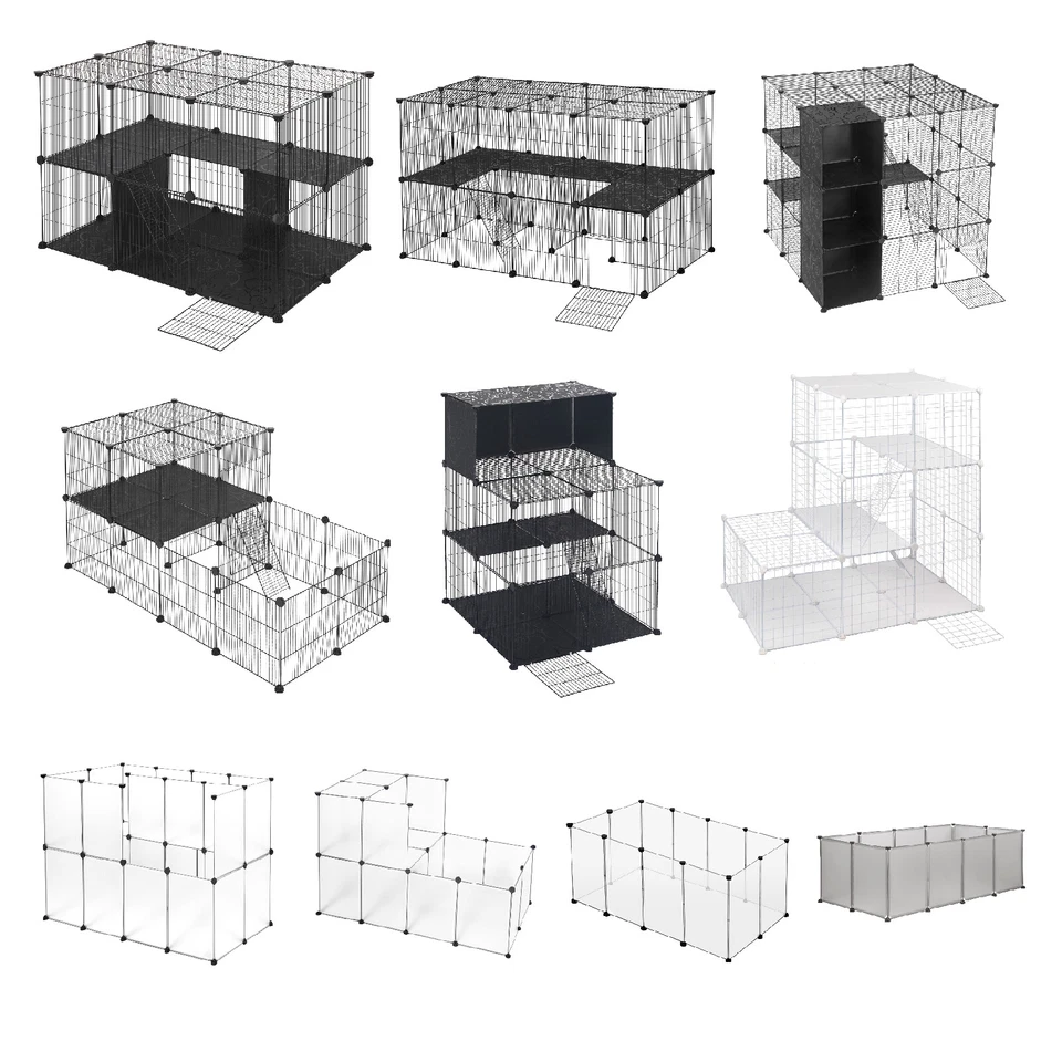 EUGAD DIY Laufstall Haustiergehege Käfig Freigehege Welpenauslauf Käfig Auswahl