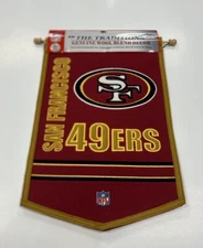 San Francisco 49ers NFL Winning Streak Embroidered Traditions Wool Banner!