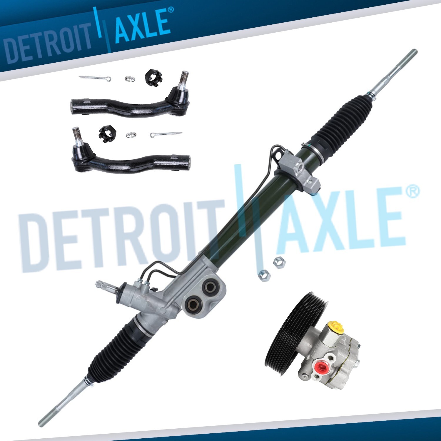 Power Steering Pump w/ Pulley Rack and Pinion Tie Rods for Armada INFINITI QX56