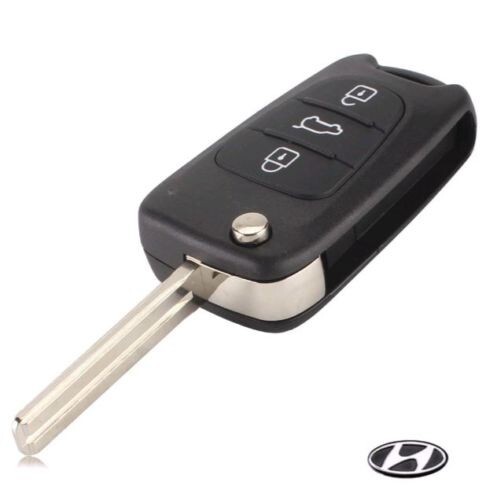 1x Hyundai i30 i20 Elantra 3 Button Flip Key Replacement Remote Case/Shell/Blank - Picture 6 of 10