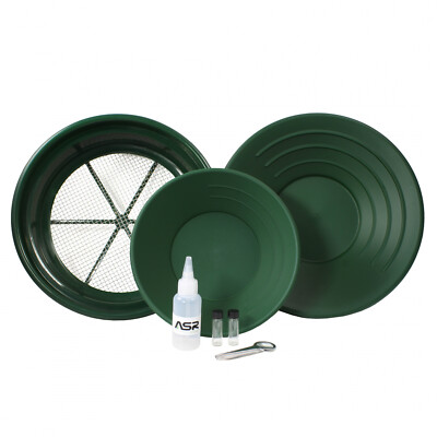 ASR Outdoor 7 Piece Complete Gold Panning Kit | Sifters Classifiers Accessories