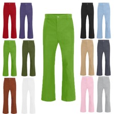 Men's 70s Disco Outfits Bell Bottom Pants Classic Comfort Flared Trousers Bell