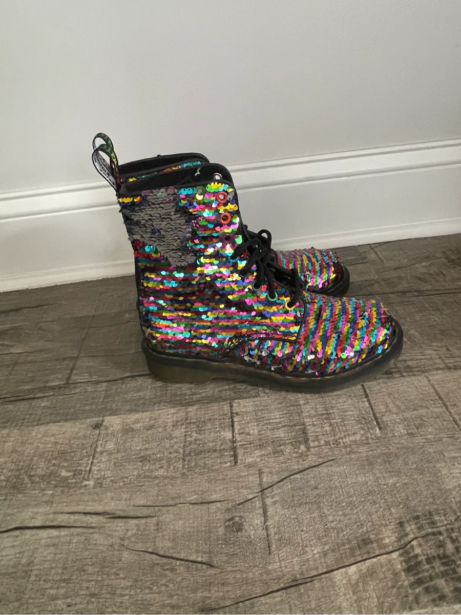 Sequins top doc martens