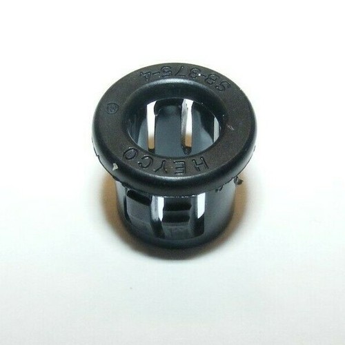 x15 HEYCO SB-375-4 3/8" 2030 NYLON BLK SNAP BUSHING PLASTIQUE TROU PROTECTION FILAIRE - Photo 1/9