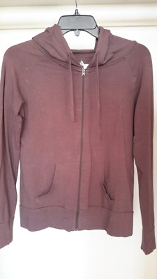 Yoga Pilates Athleisure Womens Size S Full Zip Hooded Jacket Pockets One World