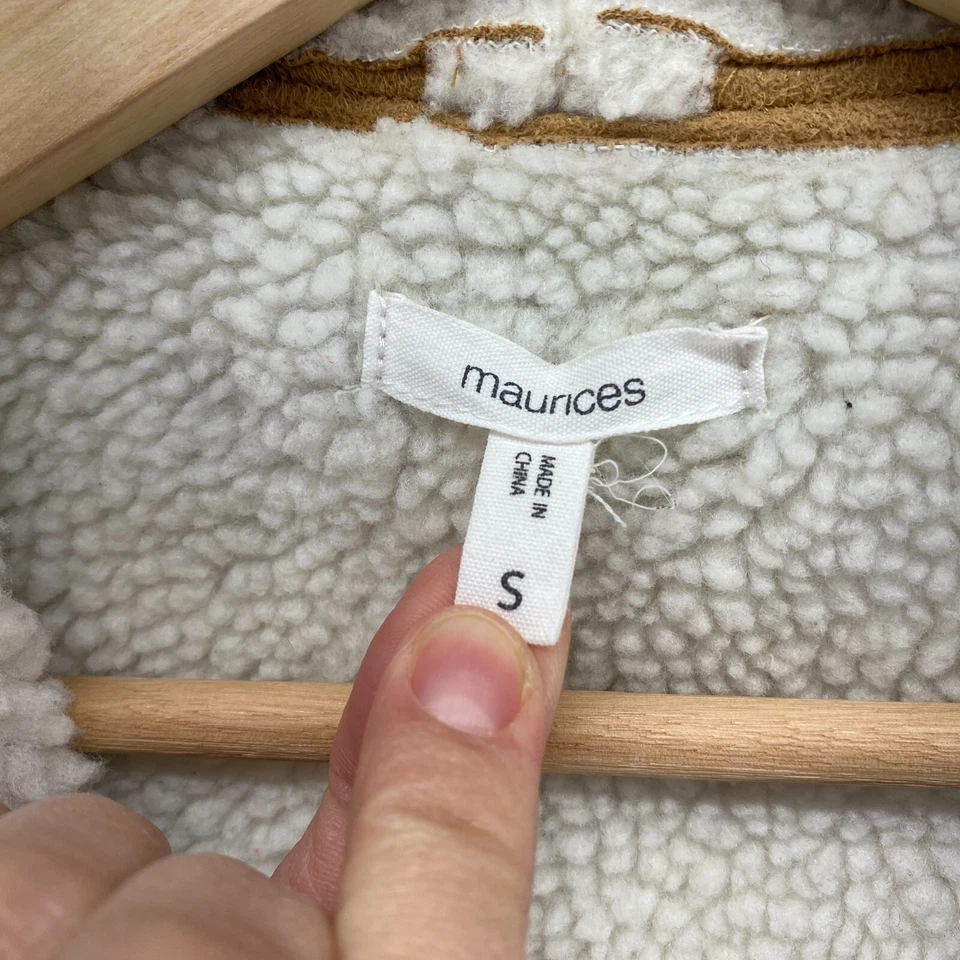 Chaleco Maurices Mujer S Pequeño Marrón Polar Cuello Frente Abierto Sin Mangas Informal Foto 3 de 4