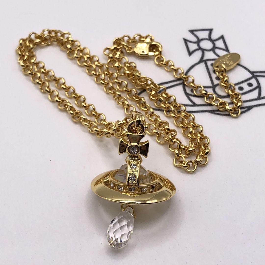 Vivienne Westwood Necklace Crystal Orb Gold NO BOX [EJ366 | eBay