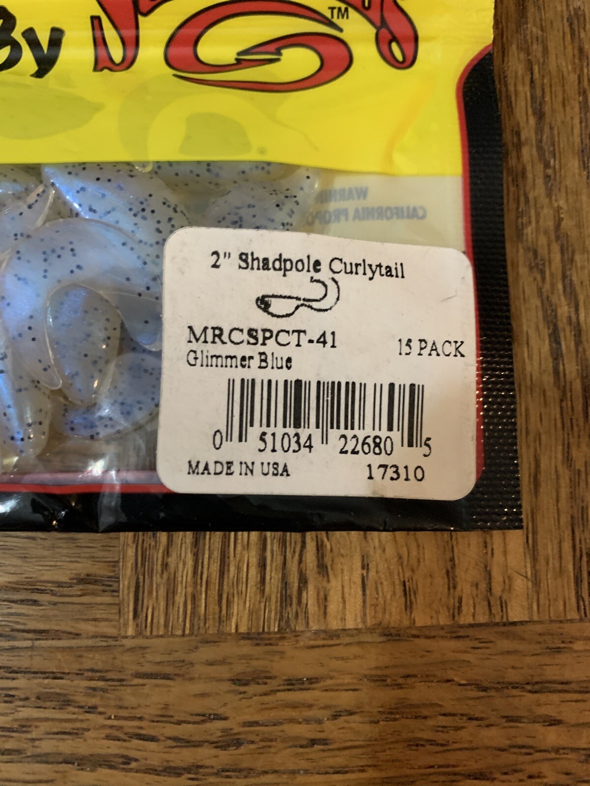 Mr Crappie Strike King Shadpole Curlytail Glimmer Blue - Image 3