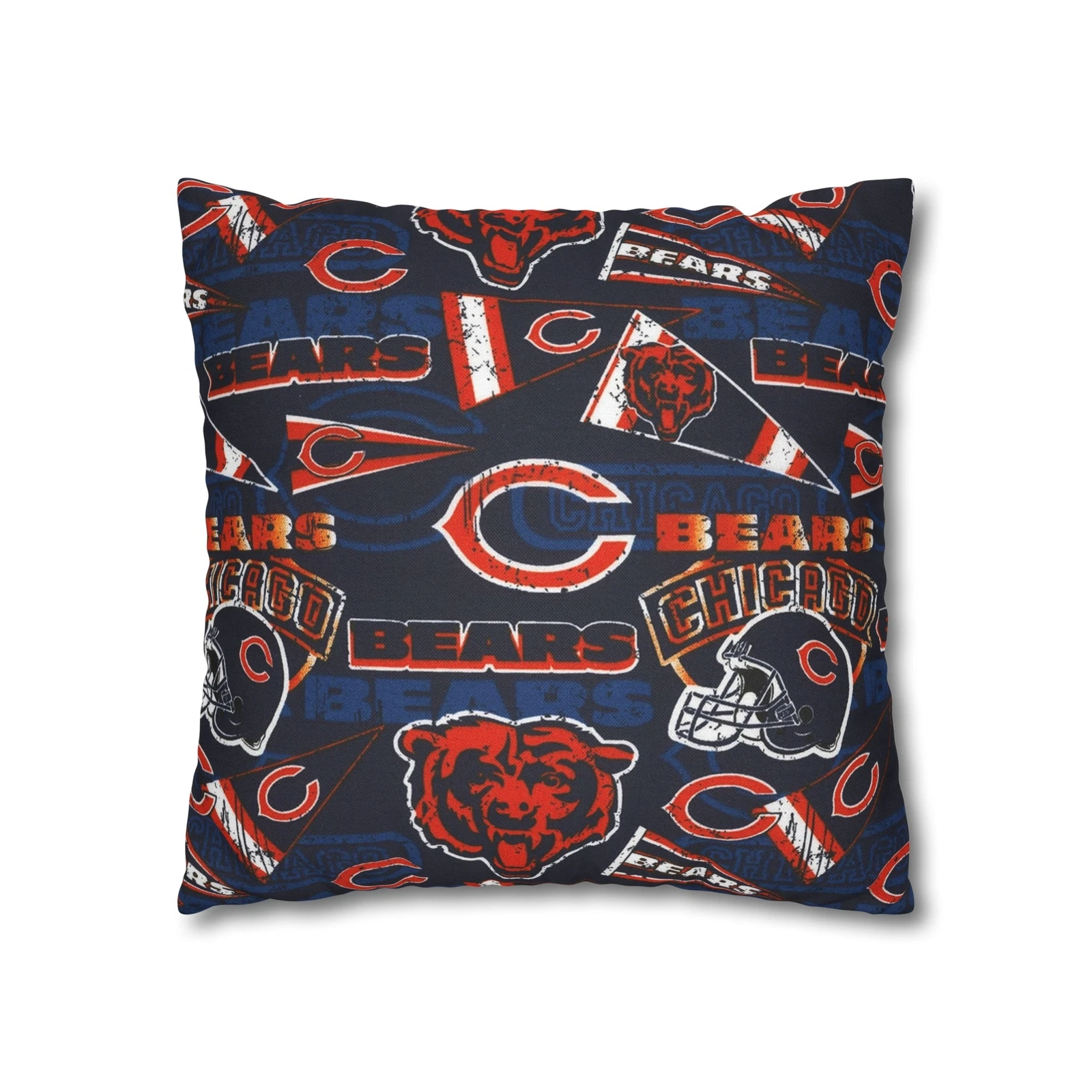 Chicago Bears Spun Square Throw Pillowcase
