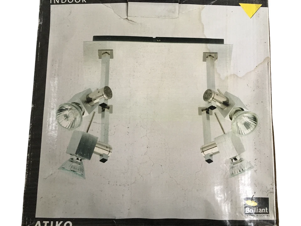 Lampada da soffitto Lampadari 4 faretti luci 50 W cromo satinato Brilliant Atiko - Immagine 3 di 4