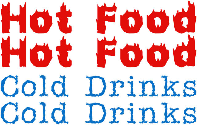 Hot Food Cold Drinks Catering Decals Stickers Burger Van Stickers Fast Food.