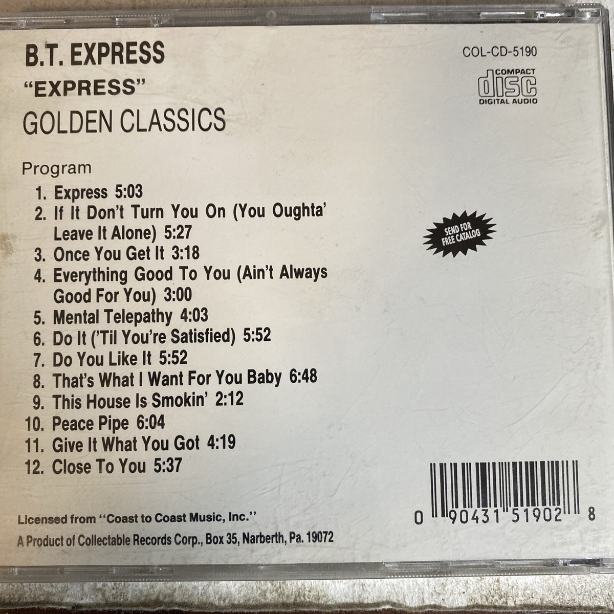 DO IT [TIL YOU'RE SATISFIED B.T. Express (CD, Collectables) EXC