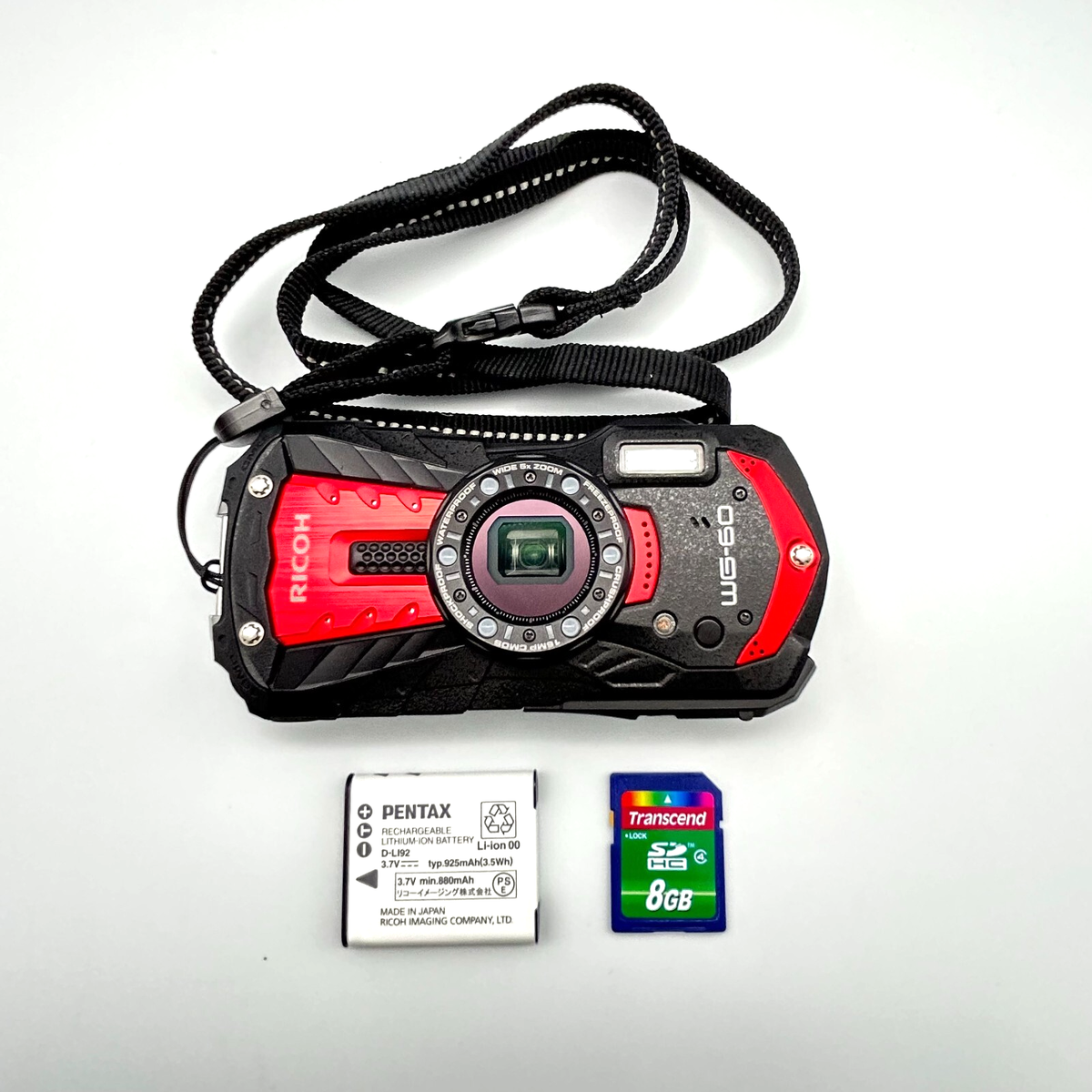 RICOH WG-60 デジタルカメラ 黒/赤 リコーの防水カメラRICOH WG7