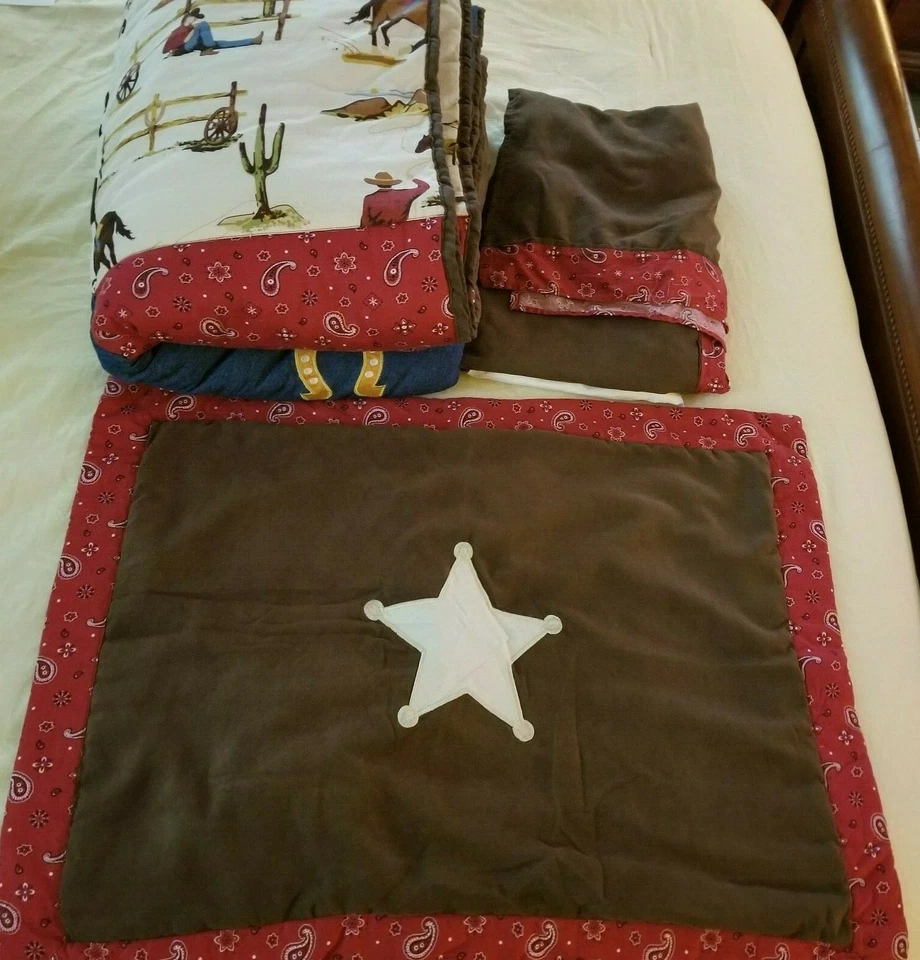 Ropa de cama para niños Sweet Jojo Designs 3 piezas Wild West vaquero occidental doble Foto 4 de 4