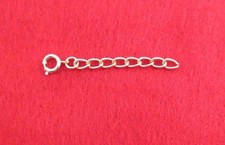 1 INCH GOLD PLATED 4MM FLORENTINED CHAIN NECKLACE EXTENDER WITH SPRING RING