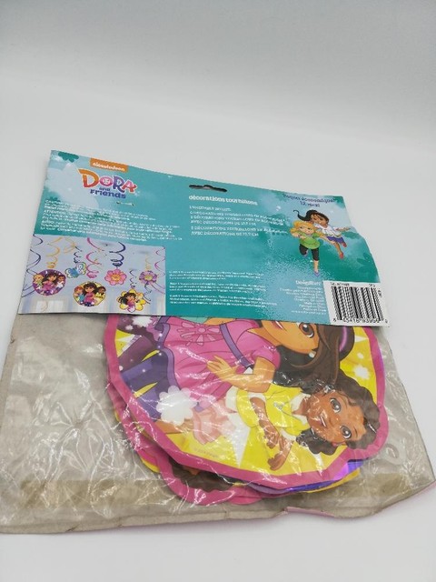 Dora & Friends Swirl-Dekoration, 12 Stück, Bunt – Perfekt Zur Deko Für Kindergeburtstage & Mottopartys