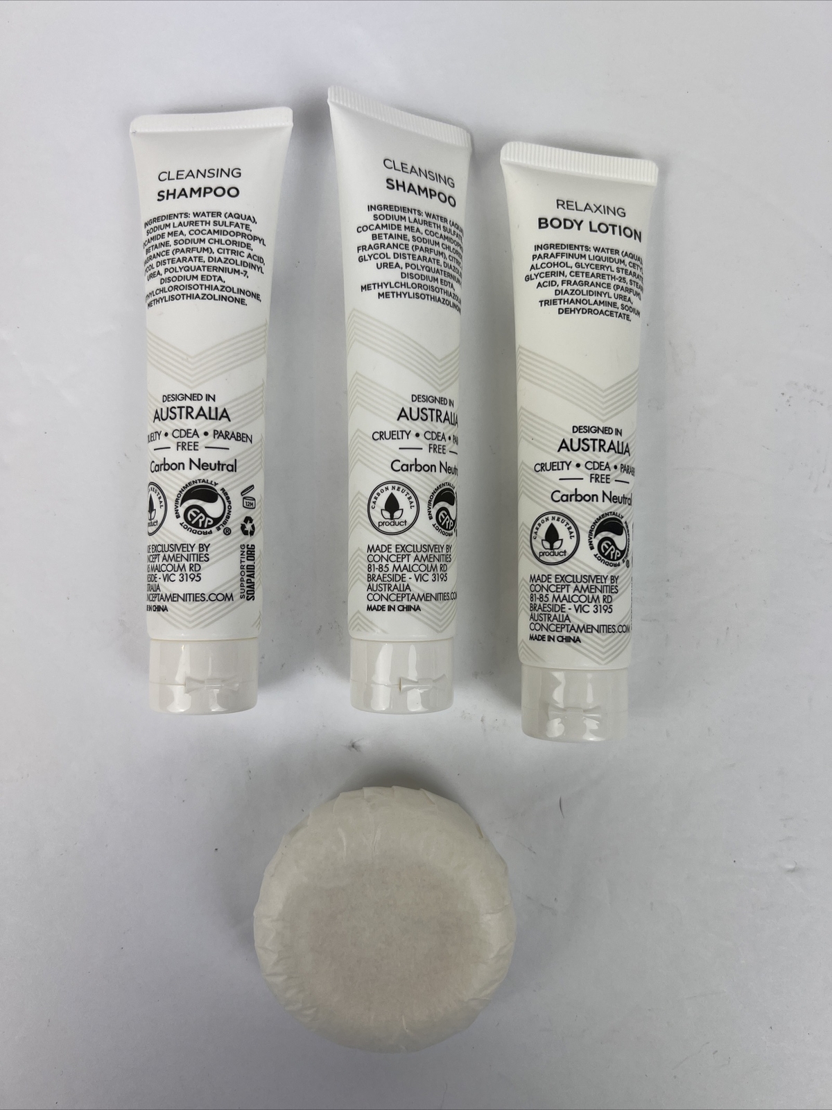 KiNU Skincare Haircare 4-Piece Lot Bundle Sweet Fig & Olive Travel Size