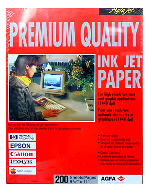 20,000 Sheets AGFA Premium Quality Ink Jet Printer Paper 32 lb Matte 8.5 x 11''