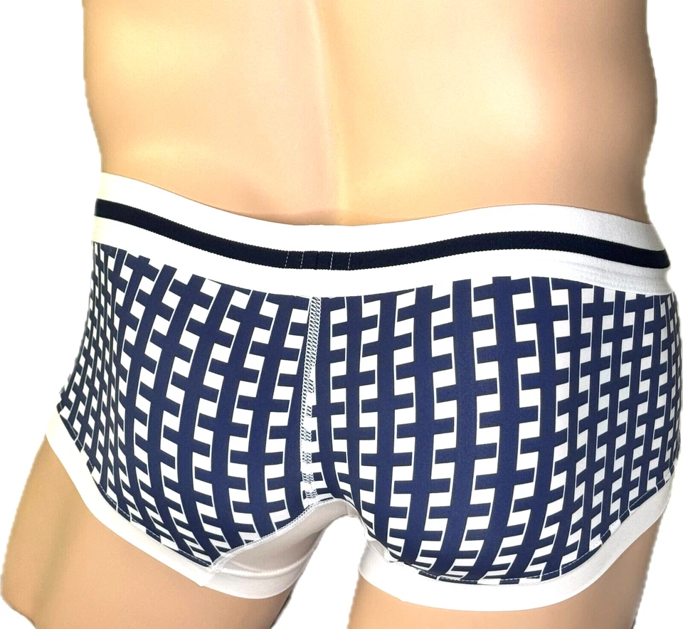 TOOT Men's premium  BOXER BRIEF  TRUNK  Size M UNDERWEAR NAVY WHITE - Image 3 of 3