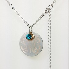 Personalized Monogram Necklace, Custom Monogram Necklace, Initials Necklace