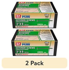  2 pack  PrimeGuard Plus 9 x 3 in. Green Wood to Wood Deck Screw 1 lb.
