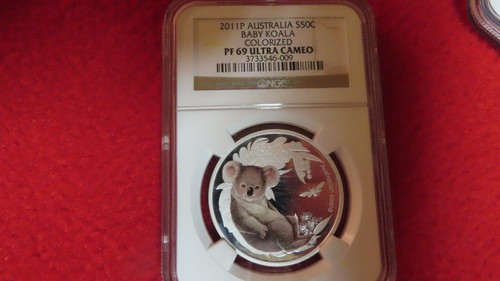 .999 Silver Australia Bush Babies Baby Koala 50 cents 2011 1/2 oz NGC PR69 - Picture 2 of 10