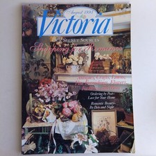 Victoria Magazine August 1993 Our Secret Sources Shopping For Romance Antiques G