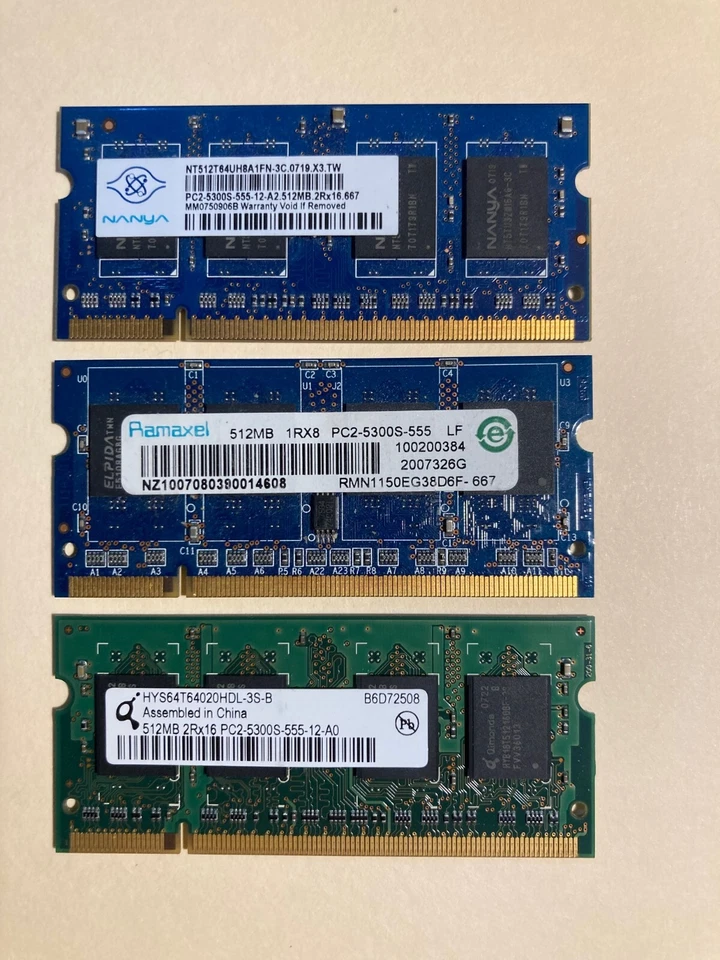 5X 512MB PC2-5300S laptop RAM memory modules ***TESTED*** - Image 4 of 4