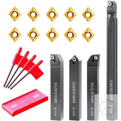 Lathe Turning-Tools Bit Set 14pcs - Metal Lathe Cutting Tools 4pcs 5/8'' Shank