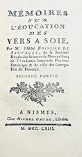 BOISSIER DE SAUVAGES (abbé) – Mémoires sur l’éducation des vers à soie