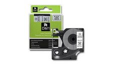 5901878507521 Qoltec Taśma do DYMO D1 53713, 53718 24mm x 7m Biała/Czarny nadruk