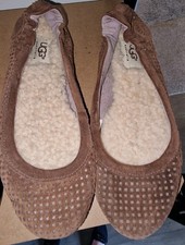 UGG Women's Ballet Pumps Size 5.5 Brown Suede Slip On