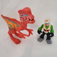 Playskool Heroes Jurassic World Dinosaur Figure Dilophosaurus Orange Green Lot