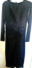 BNWT Marks & Spencers size 14 16 black diamante style lined midi maxi dress