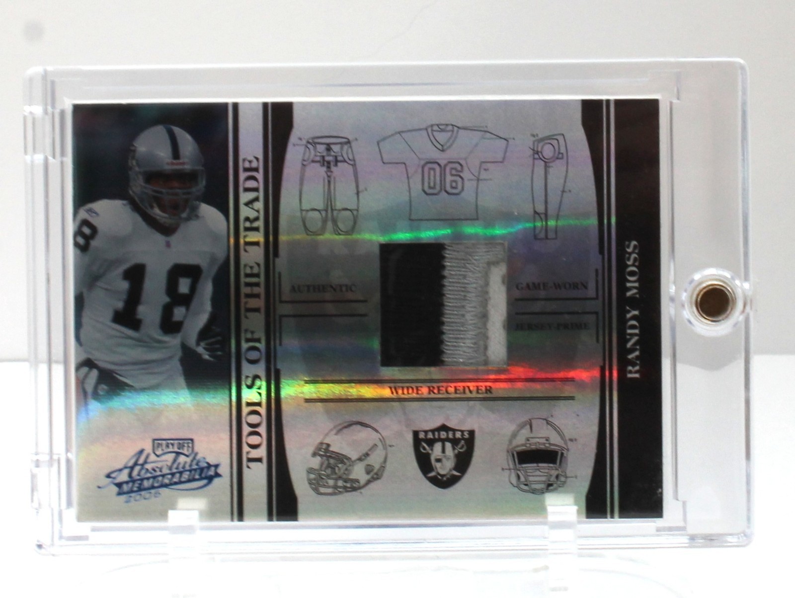 2006 Playoff Absolute Tools of the Trade Randy Moss 19/50 Triple Jersey R10