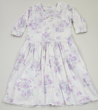 Vtg 80s OOPS California Womens Pastel Floral Dress 11/12 Drop Waist Midi Pockets