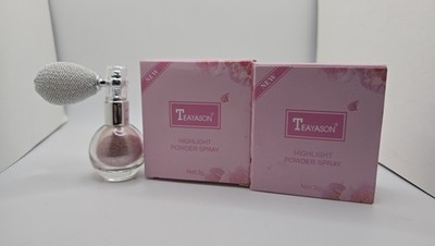 2 Pack TEAYASON Highlight Powder Spray Shimmer Sparkle Face Body 3g Each