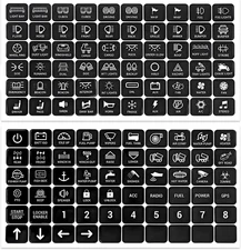 120 PCS Car Decal Stickers, Graphic Text Auto Rocker Switch Labels, Universal Wa
