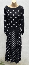 Lindex Black/white Polka Dot Midi Dress BNWT Best Fit 14 Rrp �29.99